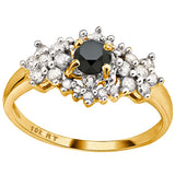 A truly sparkling! 0.5 Carat (25 Pcs) Genuine Diamond Solitaire, 10KT Solid Yellow Gold Engagement Ring.