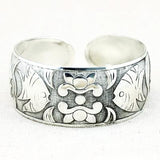 Antique Style German Silver Adjustable Lucky Bangle