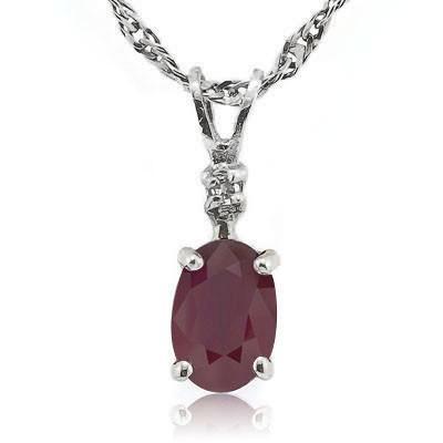 by and diamond sterling silver pendant on a free matching 18" steling silver chain. Gemstone size approximately 4mm by 6mm