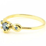 1/3 Carat Genuine Blue Diamond, 14K Solid Gold Engagement Ring