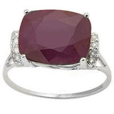 A very glamorous 5.33 carat (total weight) Ruby and Diamond, 10K Solid White Gold Ring.