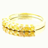Beautiful Anniversary Band 8 Pieces of Yellow Sapphire (Total Carat Weight of 0.75) 9 ct Solid Yellow Gold Anniversary Ring.